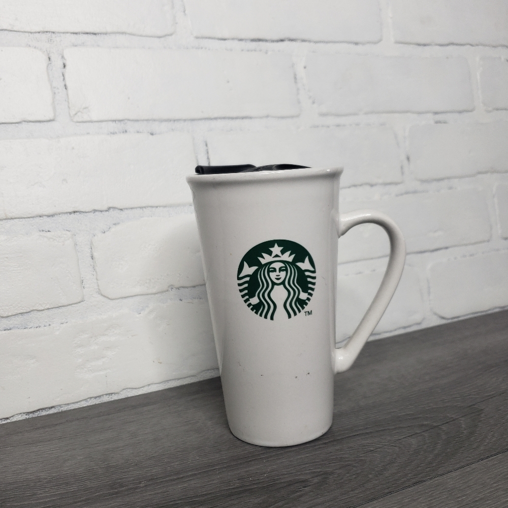 Starbucks Ceramic Travel White Coffee Mug